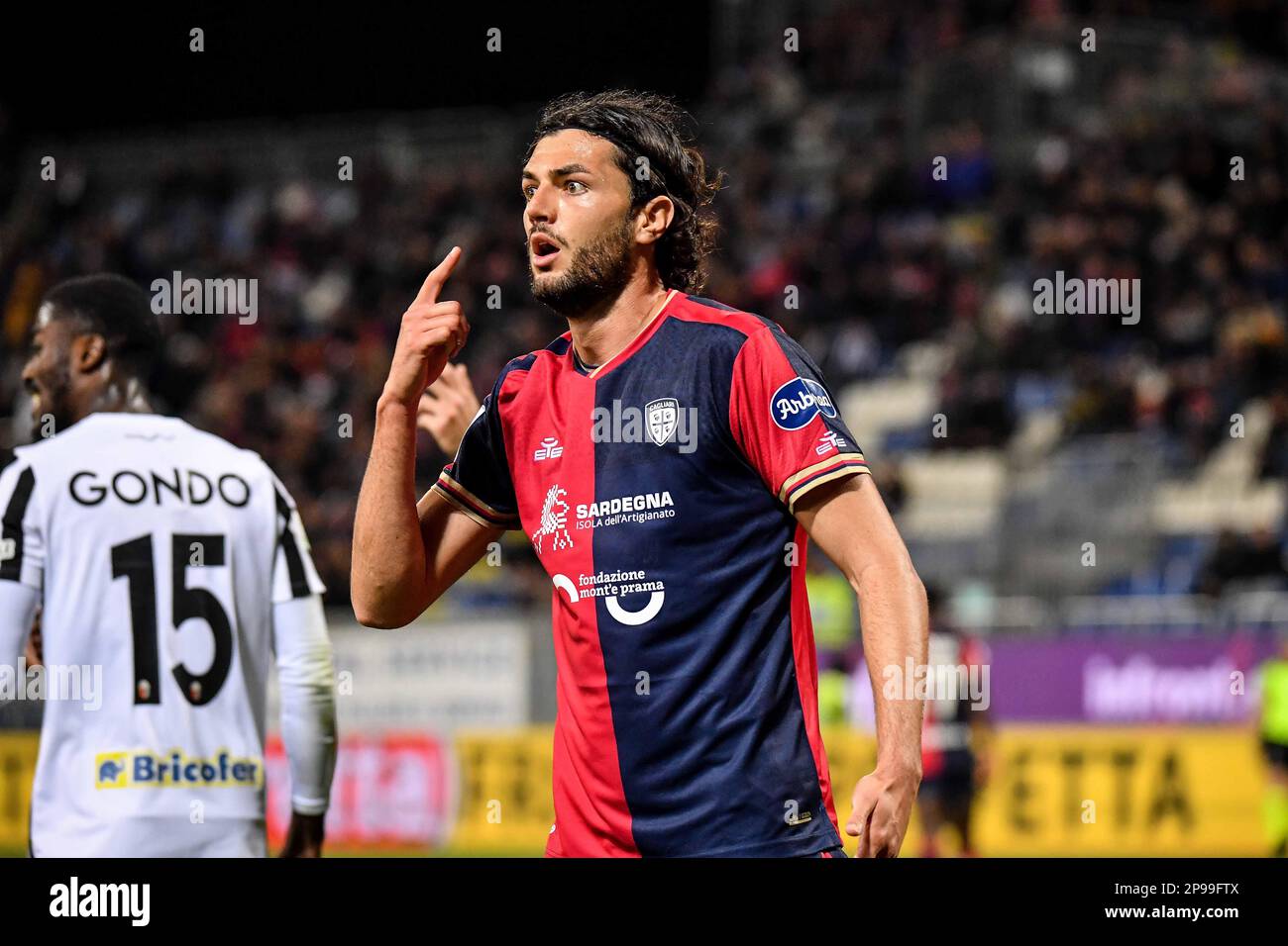 Cagliari, Italy. 10th Mar, 2023. Alberto Dossena of Cagliari Calcio during  Cagliari Calcio vs Ascoli Calcio,, image size:1300x956