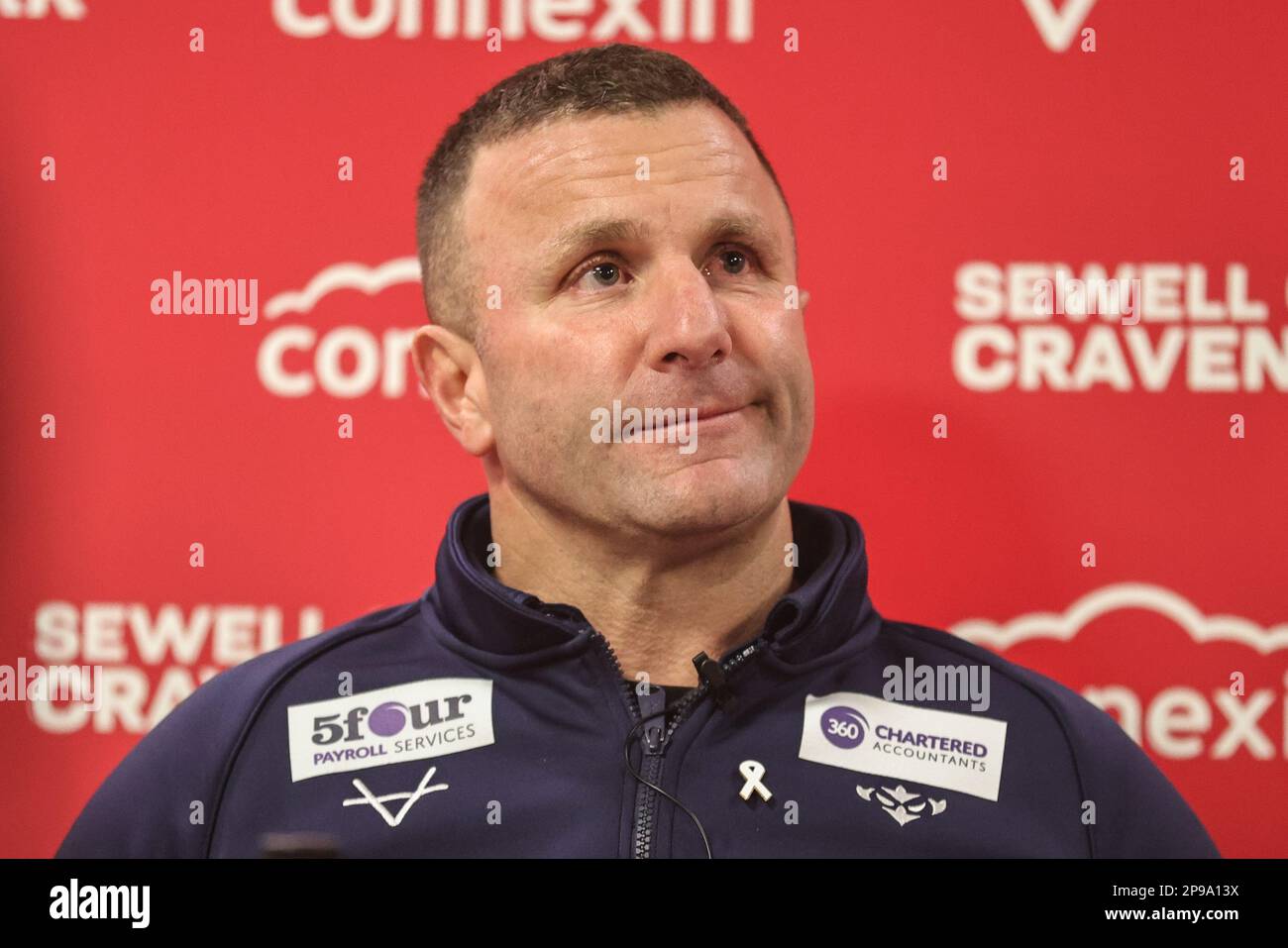 Willie Peters Head Coach of Hull KR speaks in the post match press