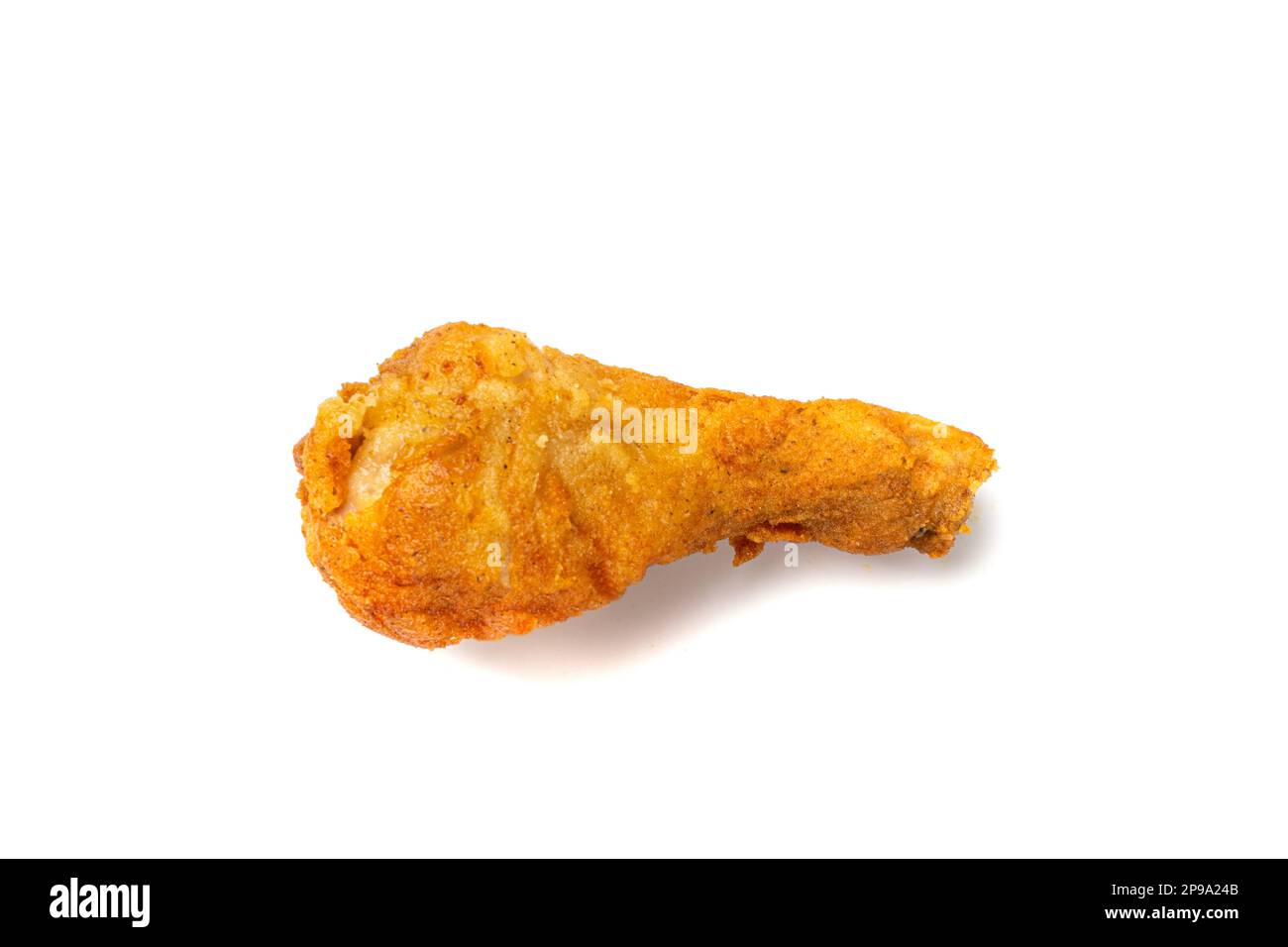 Chicken Legs Isolated, Fry Breaded Drumstick, Deep Fried Chicken Drumsticks on White Background Stock Photo