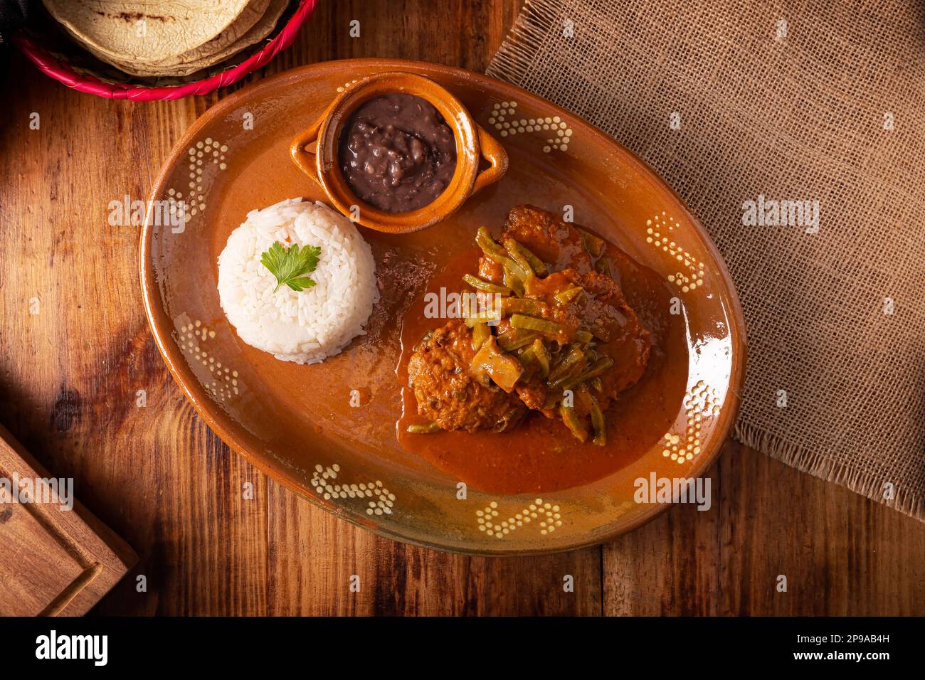 Tortitas de Carne, Meat pancakes. Popular recipe in Mexico and Latin America, Tortitas are similar to cutlets, shredded meat, beef, tuna, chicken or o Stock Photo