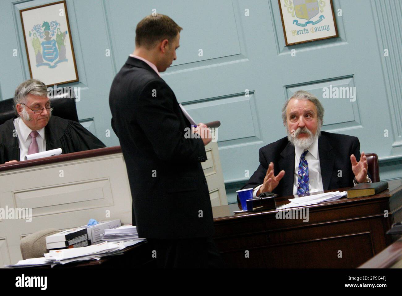 Superior Court Judge Salem Vincent Ahto Left Looks On As Morris