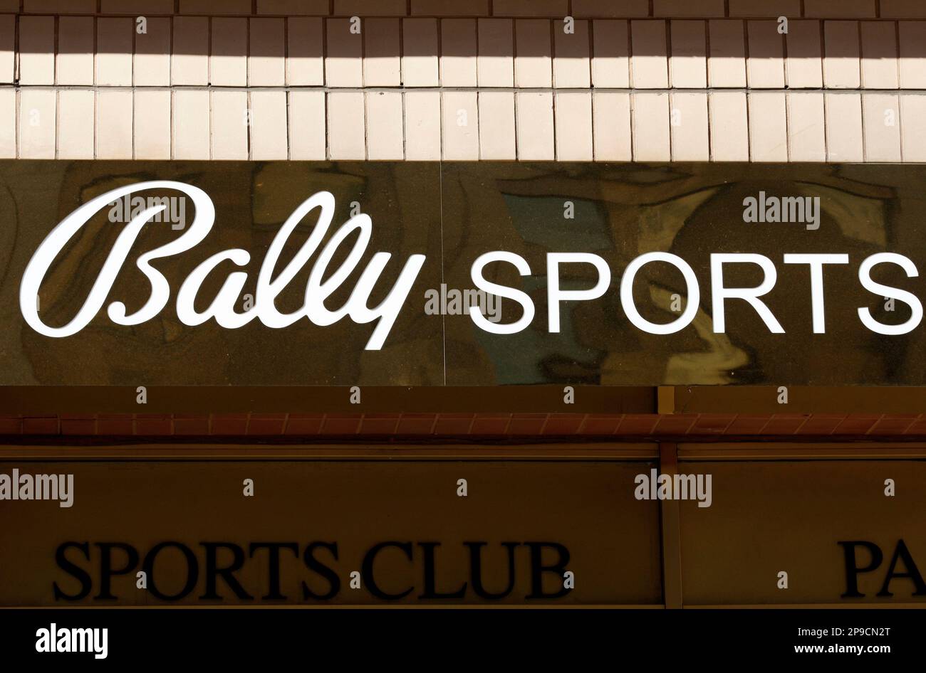 The logo above a Bally Sports Club is shown in New York, Wednesday, Dec. 3,  2008. Bally Total Fitness Corporation filed for Chapter 11 bankruptcy  protection on Wednesday for the second time