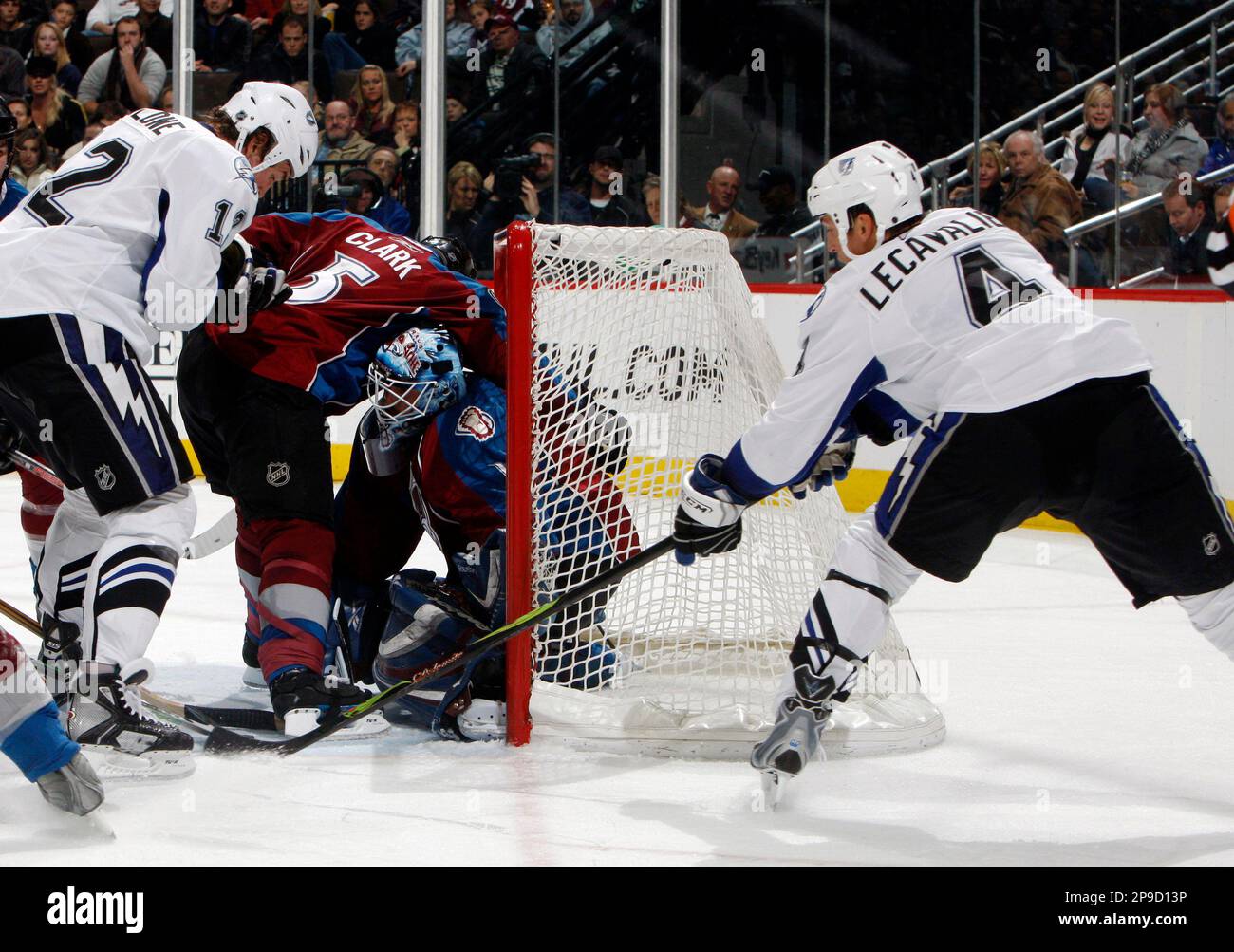 Tampa Bay Lightning Center Vincent Lecavalier Far Right Takes A Shot