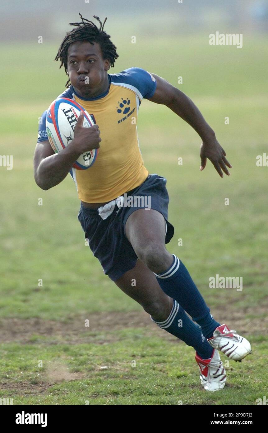 Feb. 9, 2007 photo of P.J. Komongnan playing in the San Diego Sevens invitational rugby tournament in San Diego., CA