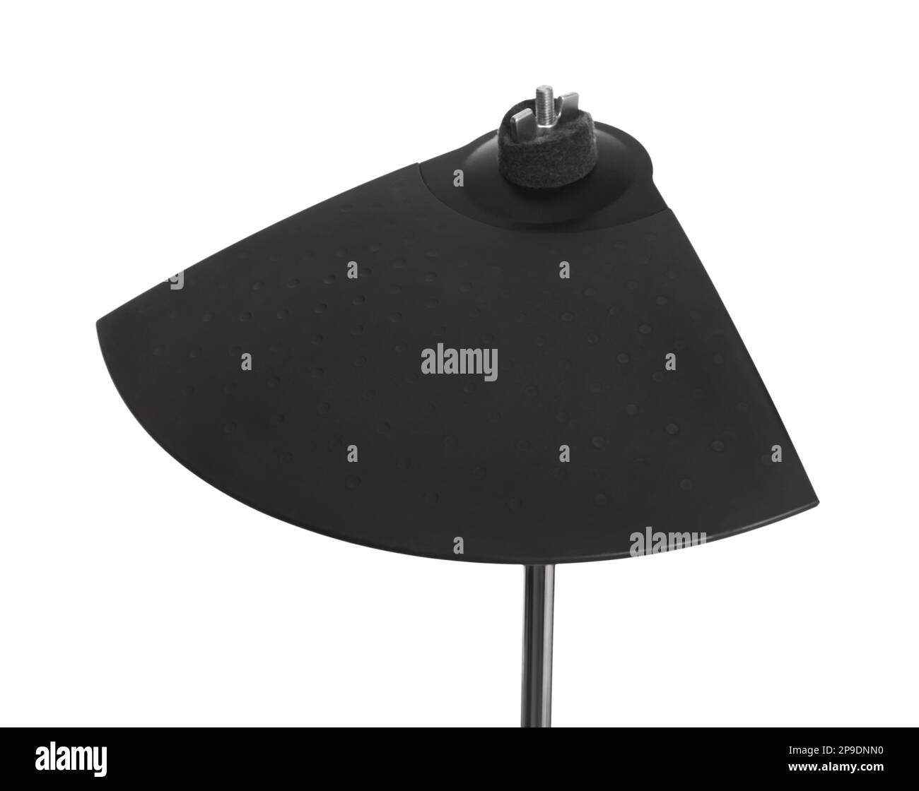 Modern electronic drum cymbal isolated on white. Music instrument Stock