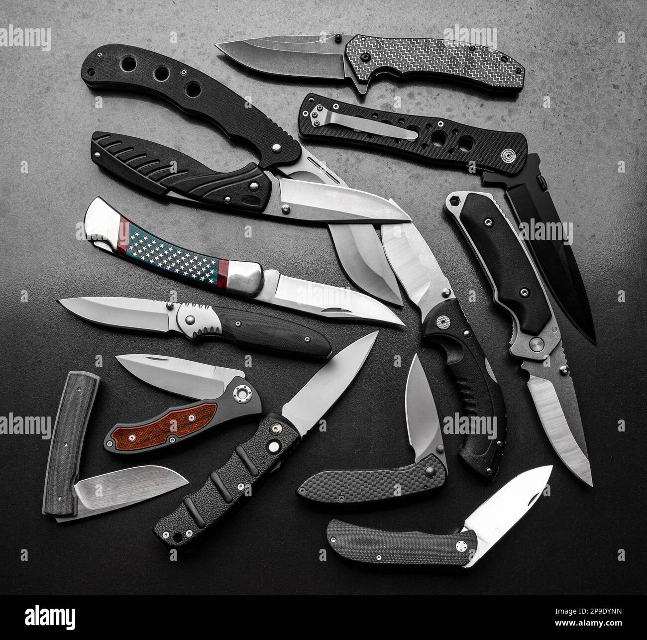 A Variety Of Folding And Pocket Knives Lie On Khaki Fabric A Versatile  Pocket Tool And Selfdefense Tool Stock Photo - Download Image Now - iStock