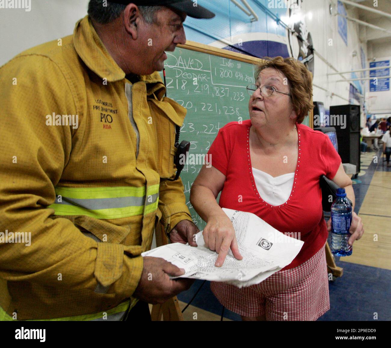 Stephanie Dorsi learns from Los Angeles Fire Department Captain Steve ...