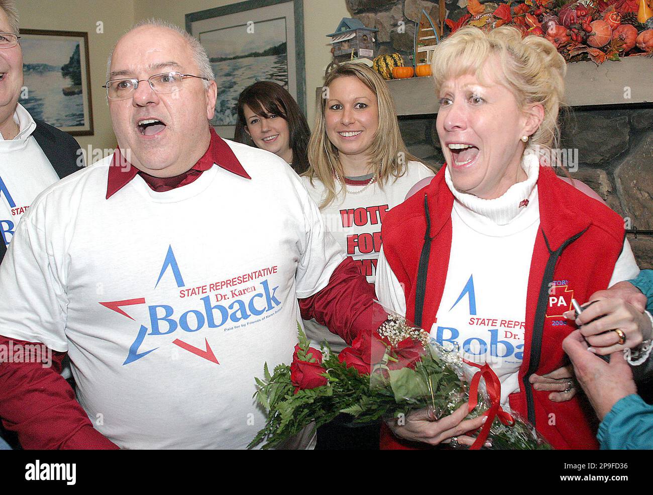 Incumbent State Rep. Karen Boback, right, R-Harveys Lake, Pa 