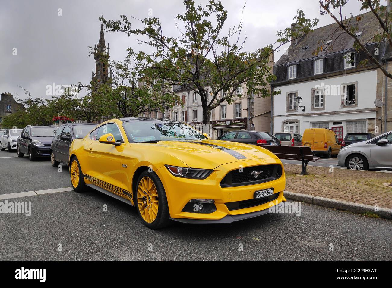 Huelgoat, France - September 08 2021: Ford Mustang GT 5.0 parked in the  city center Stock Photo - Alamy