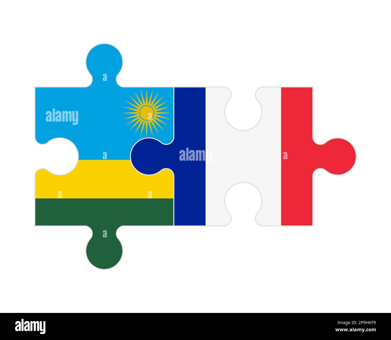 Connected puzzle of flags of Rwanda and France , vector Stock Vector ...