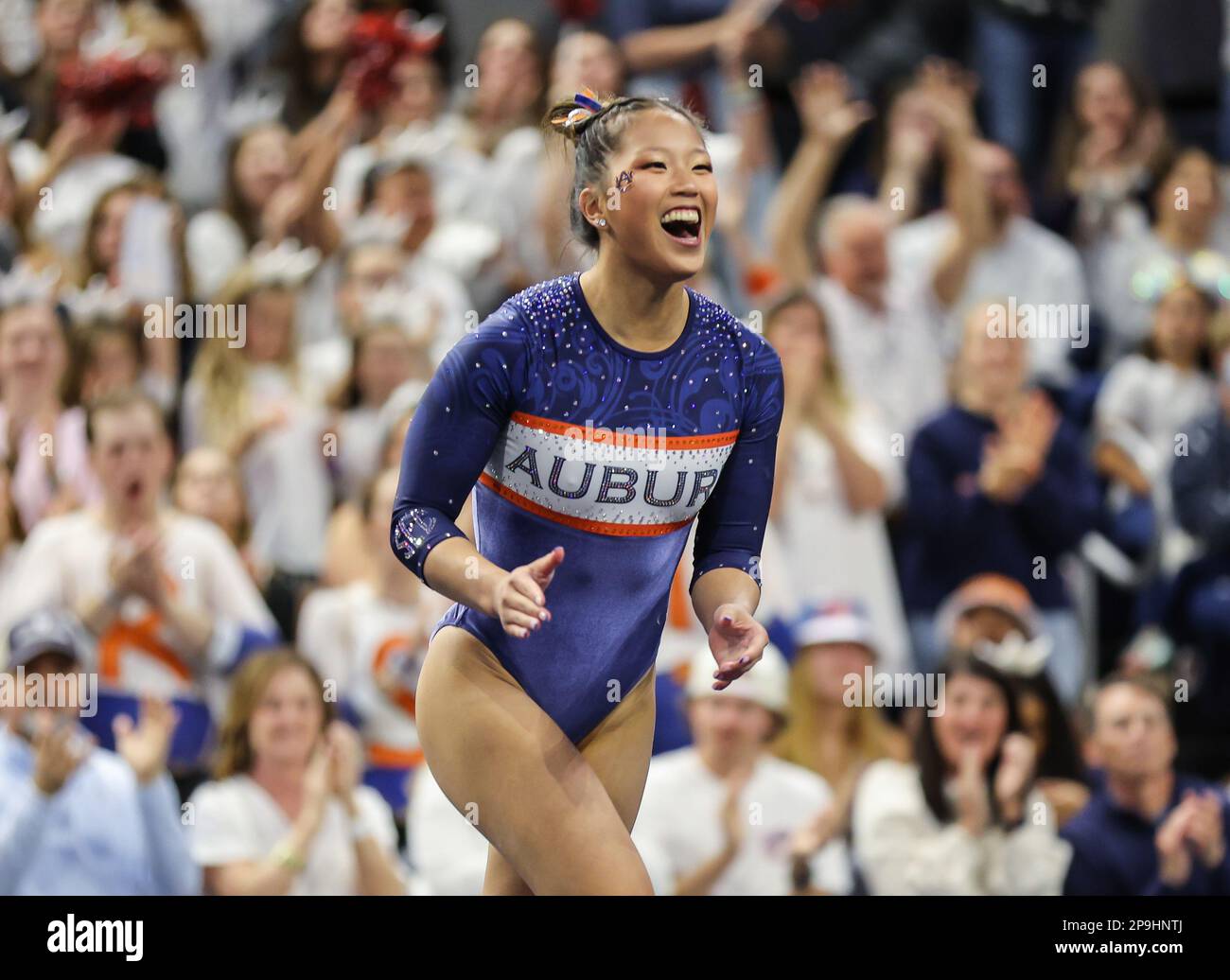 Auburn, AL, USA. 10th Mar, 2023. Auburn's Olivia Hollingsworth smiles ...