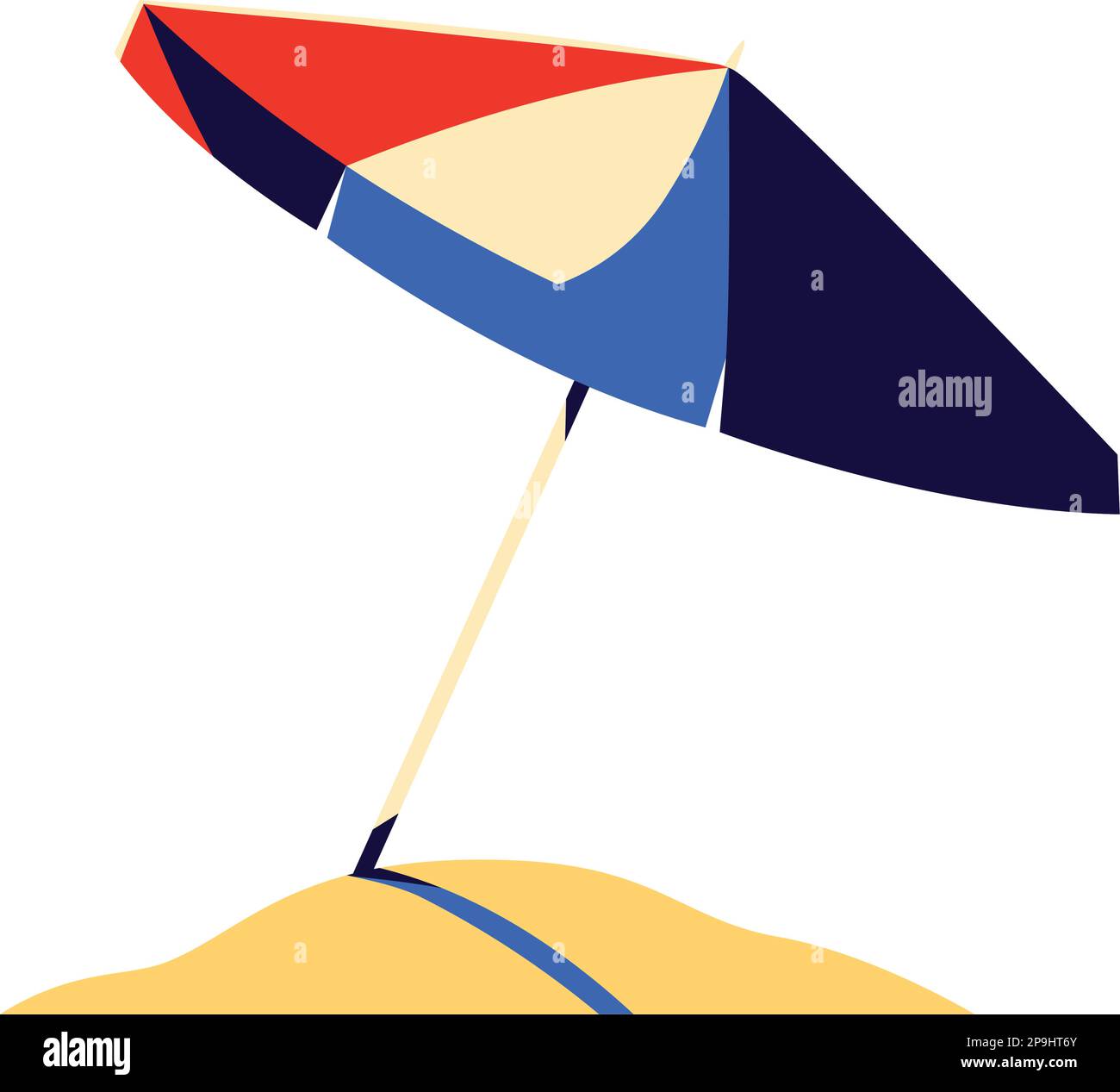 umbrella in beach Stock Vector Image & Art - Alamy