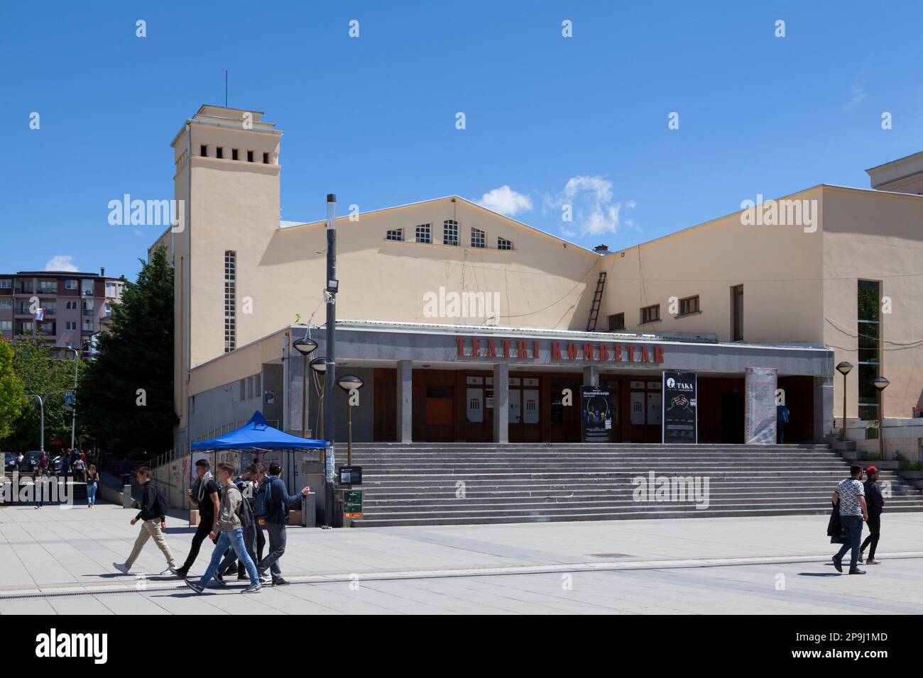Pristina, Kosovo - May 22 2019: The National Theatre of Kosovo was