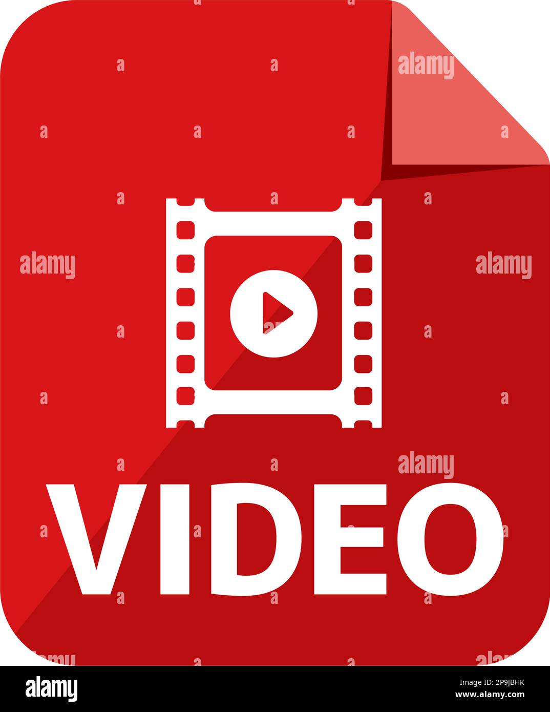 Various file type vector icon illustration | video Stock Vector