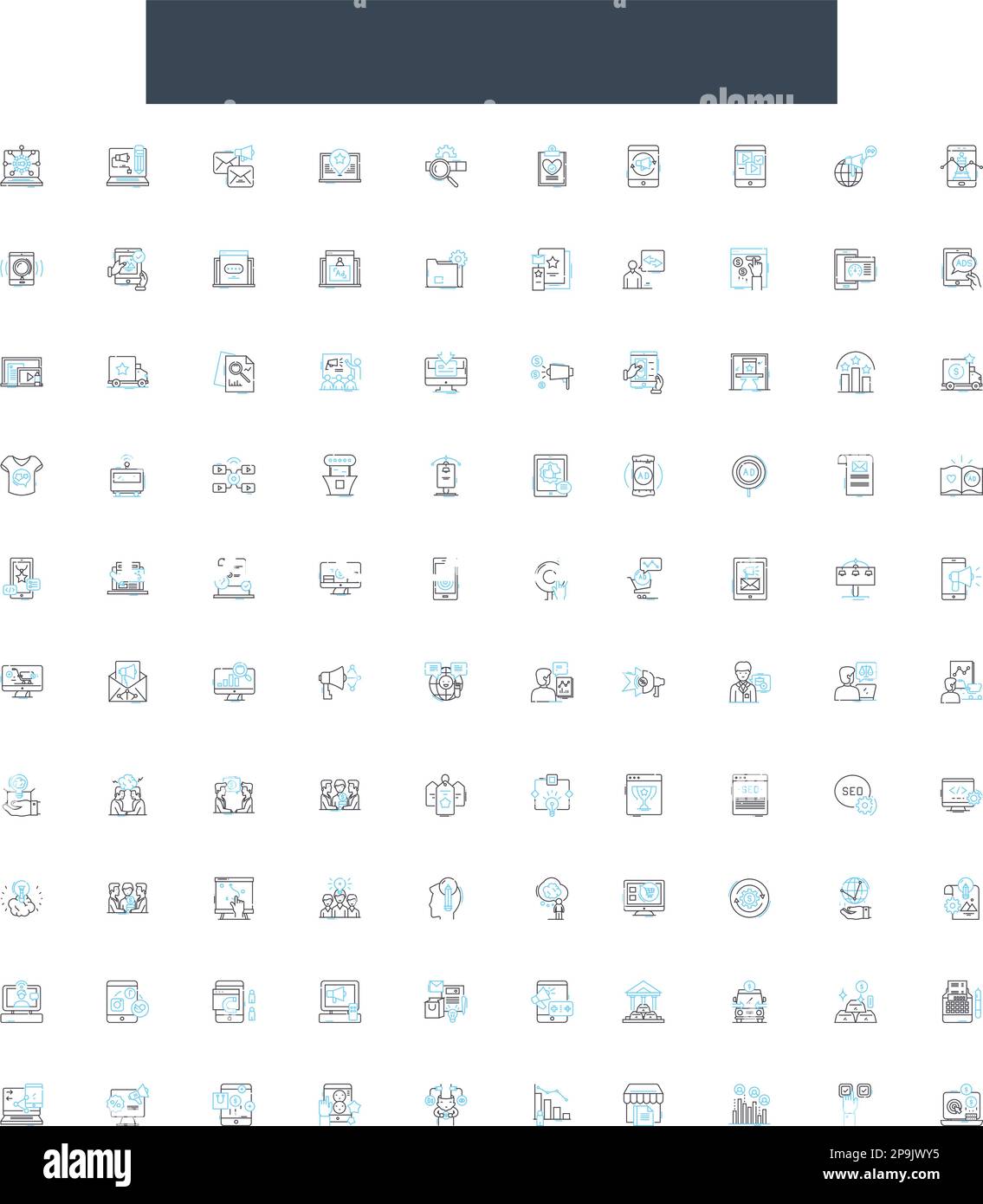 Media charts vector line icons set. Media, Chart, Trends, Ratings, Data, Graphs, Boxoffice illustration outline concept symbols and signs Stock Vector