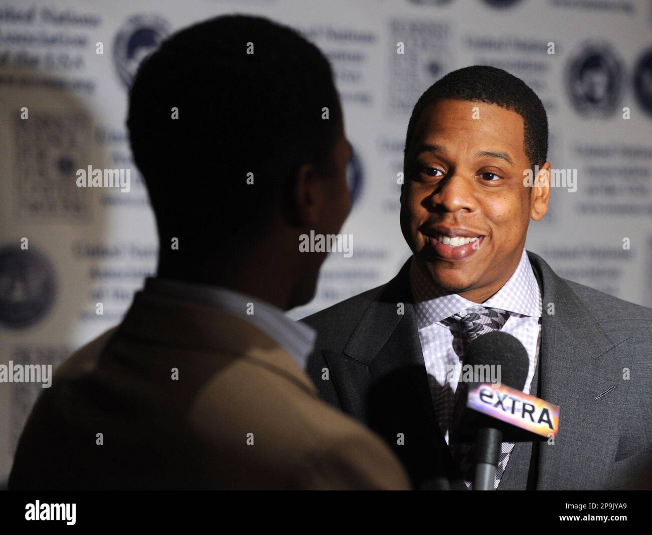 Rapper Shawn "JayZ" Carter arrives at the United Nations Association
