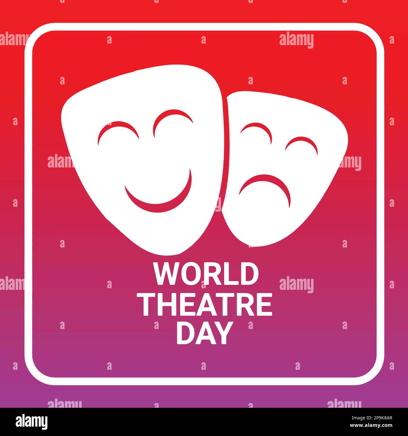World Theatre Day concept with icon design, vector illustration 10 eps graphic. Stock Vector