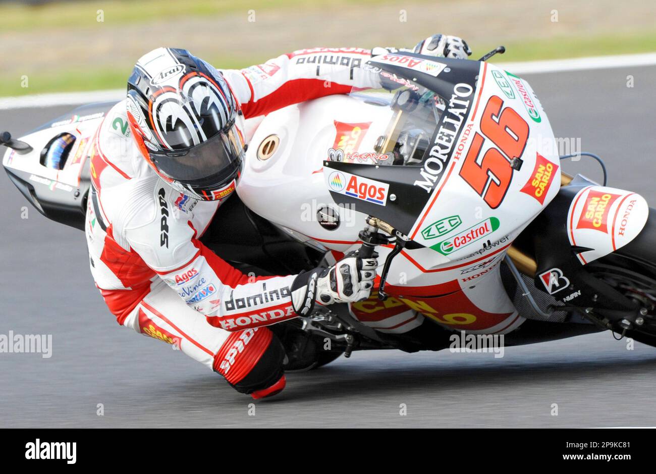 Japanese MotoGP rider Shinya Nakano controls his Honda