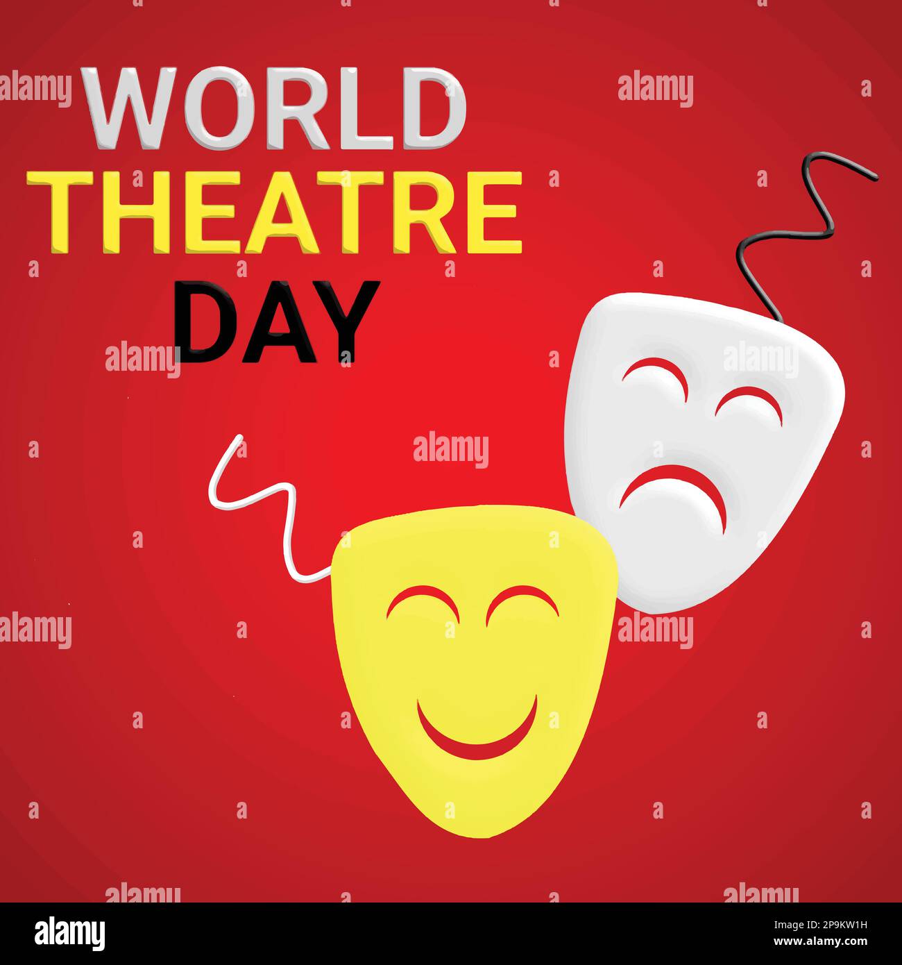 World Theatre Day Vector Illustration. Suitable for greeting card