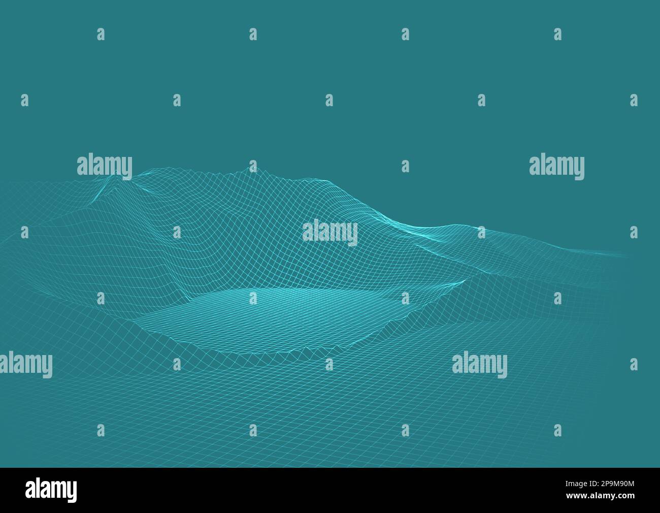Abstract background with a wireframe landscape design Stock Vector ...