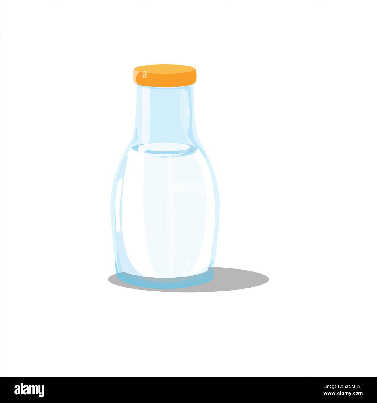 Water glass bottle vector. Stock Vector