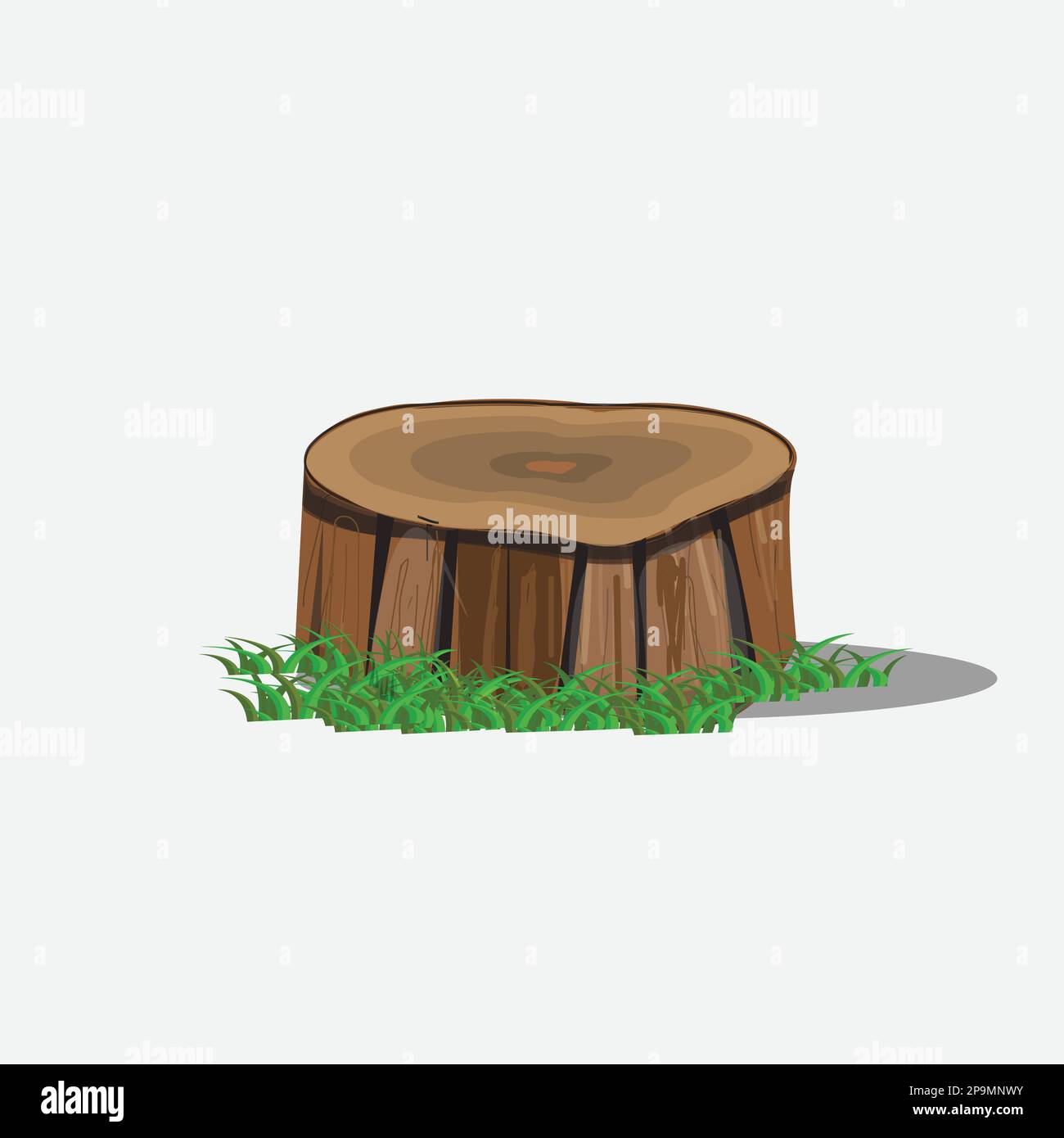 tree wood vector art on white Stock Vector