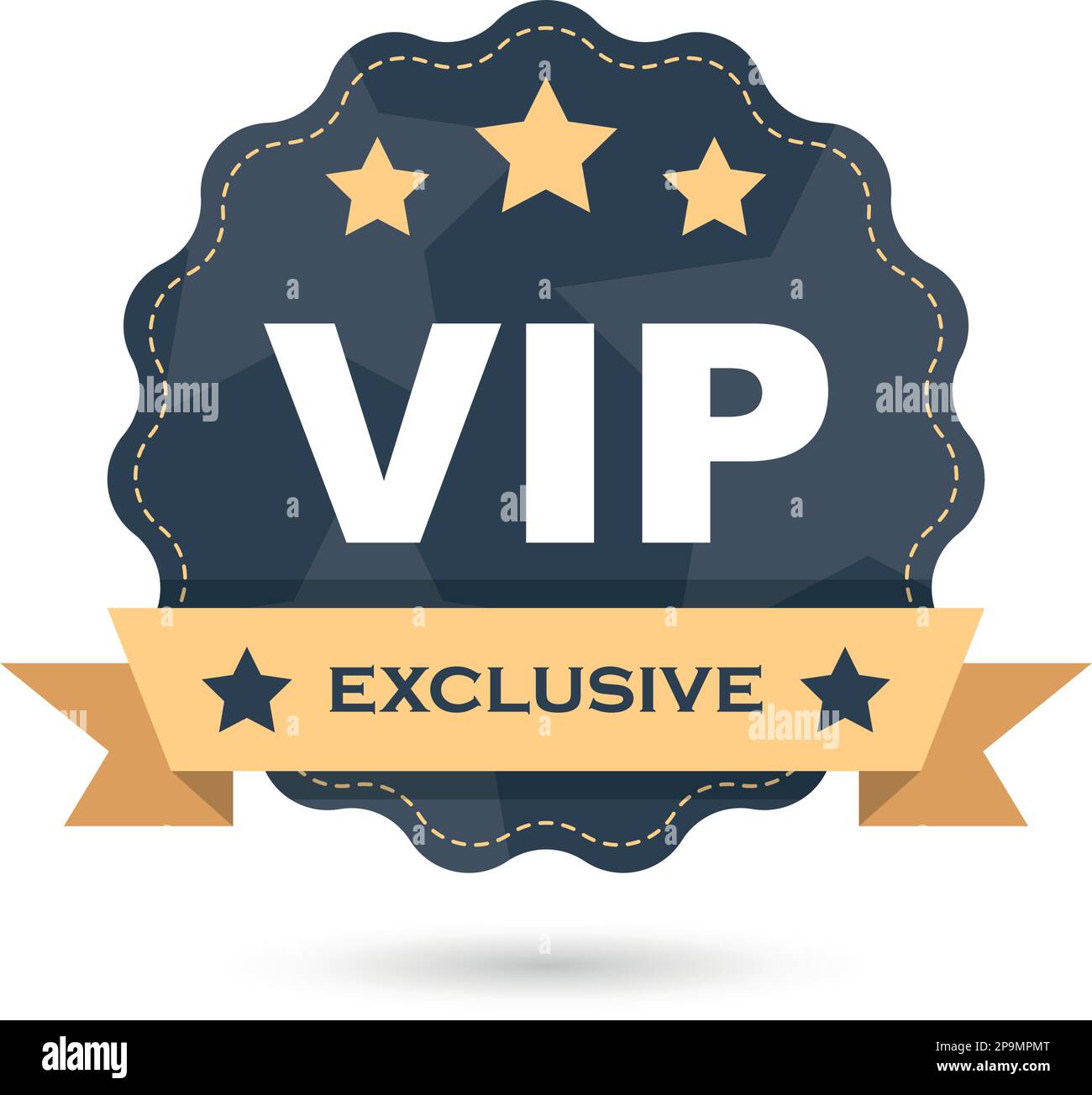 VIP icon blue, isolated on white background Stock Photo - Alamy