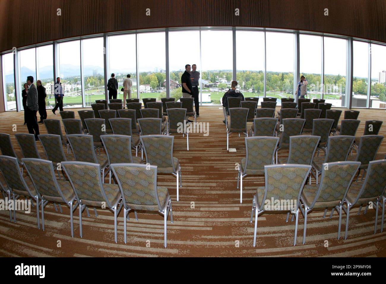 The Dena'ina Civic Convention Center in downtown Anchorage is seen ...
