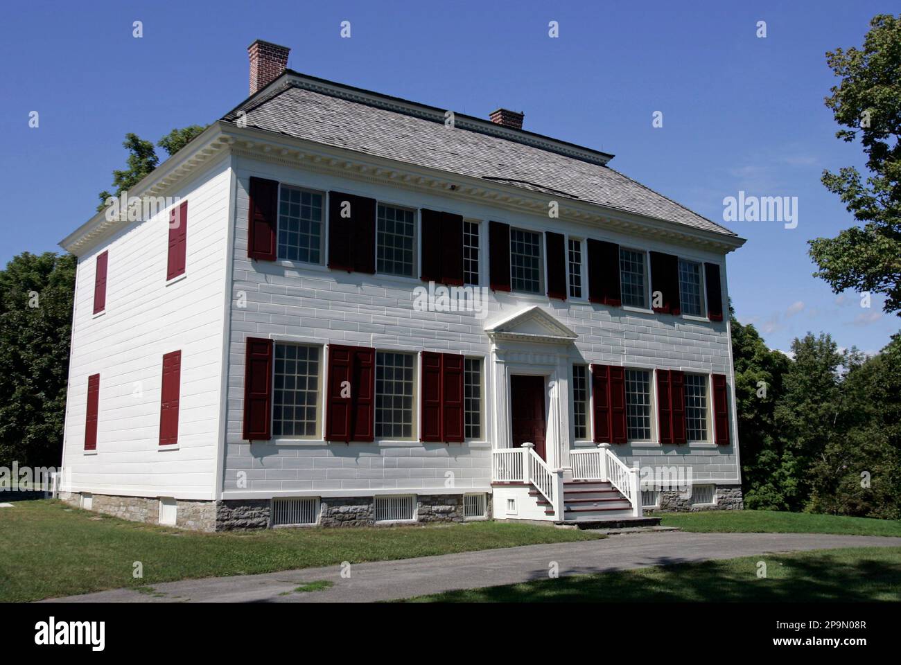 Johnson Hall State Historic Site is seen in Johnstown, N.Y., Thursday
