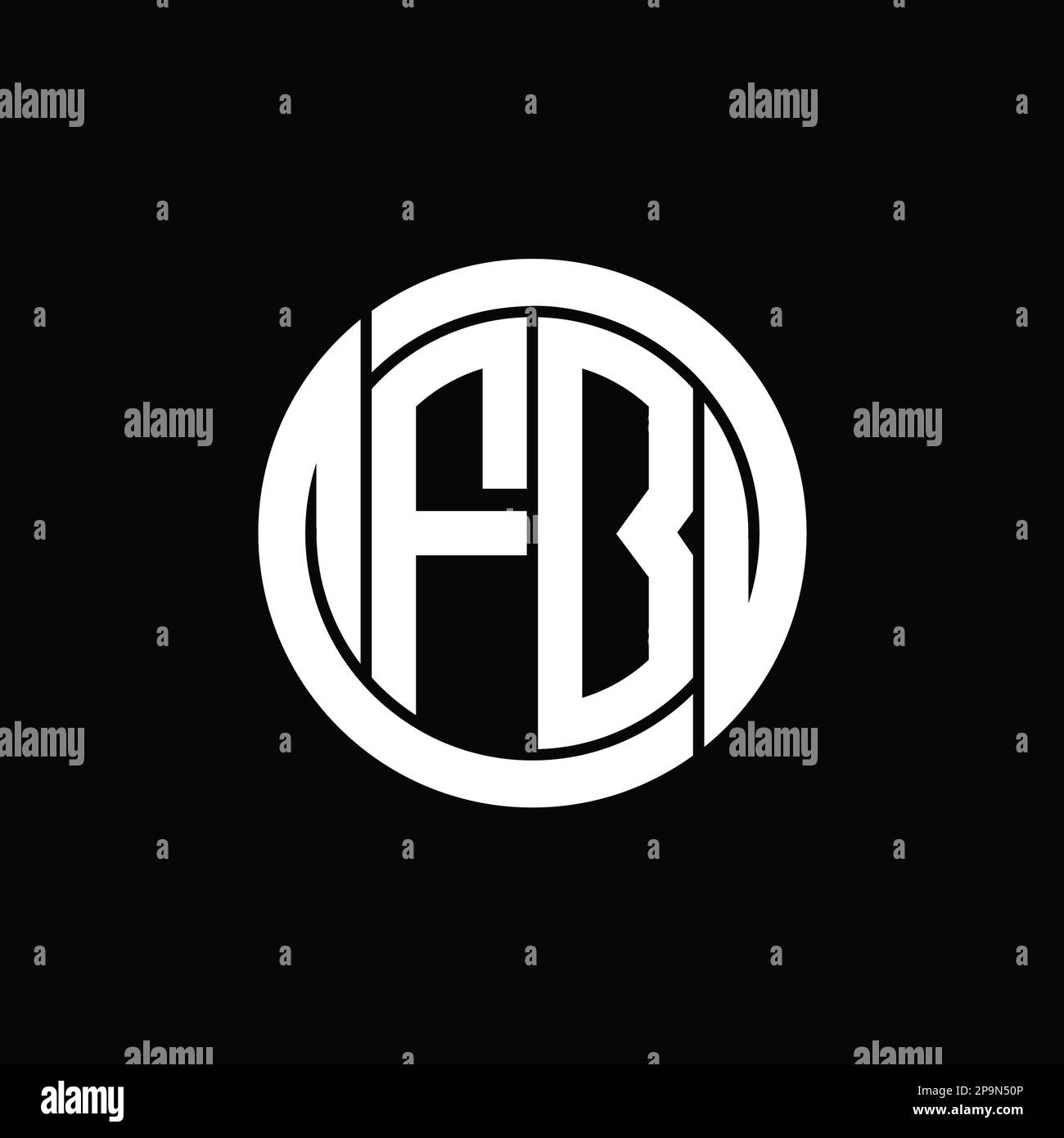 FB Logo monogram shield inside circle isolated shape vector images ...
