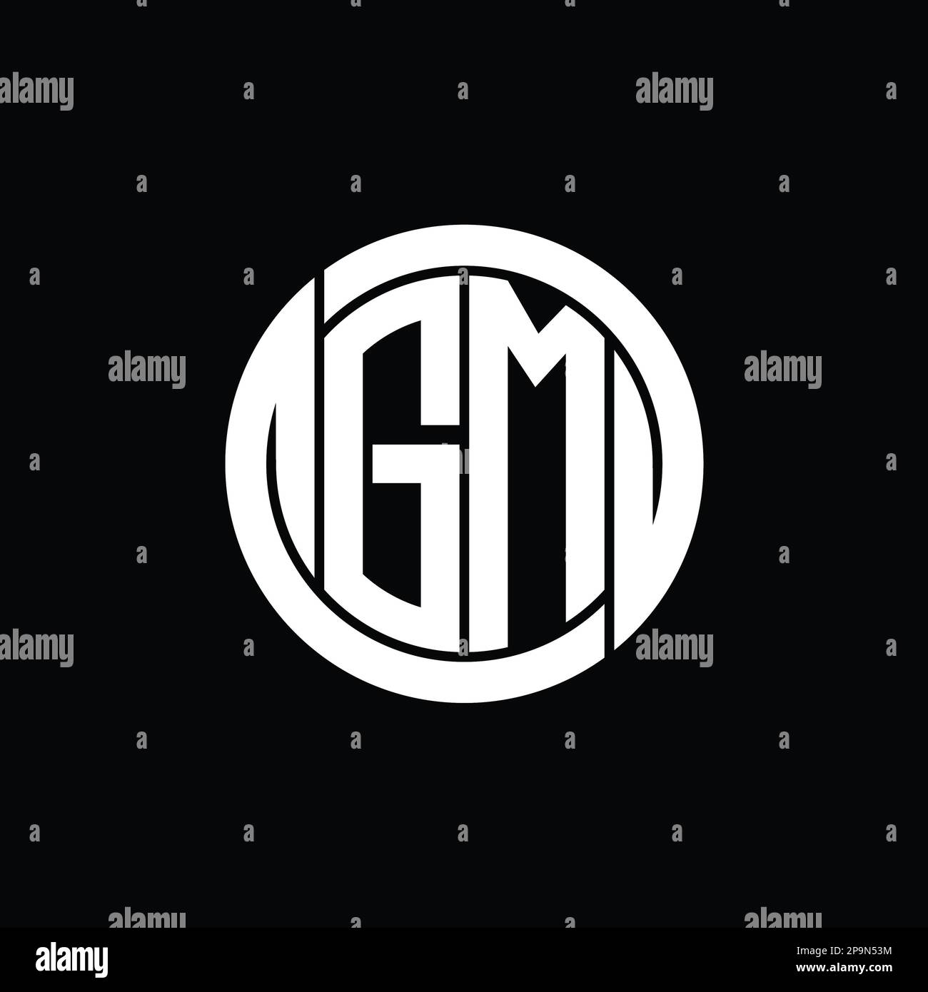 GM Logo Initial Letter Monogram with abstrac circle shape design template  isolated in white background Stock Vector Image & Art - Alamy