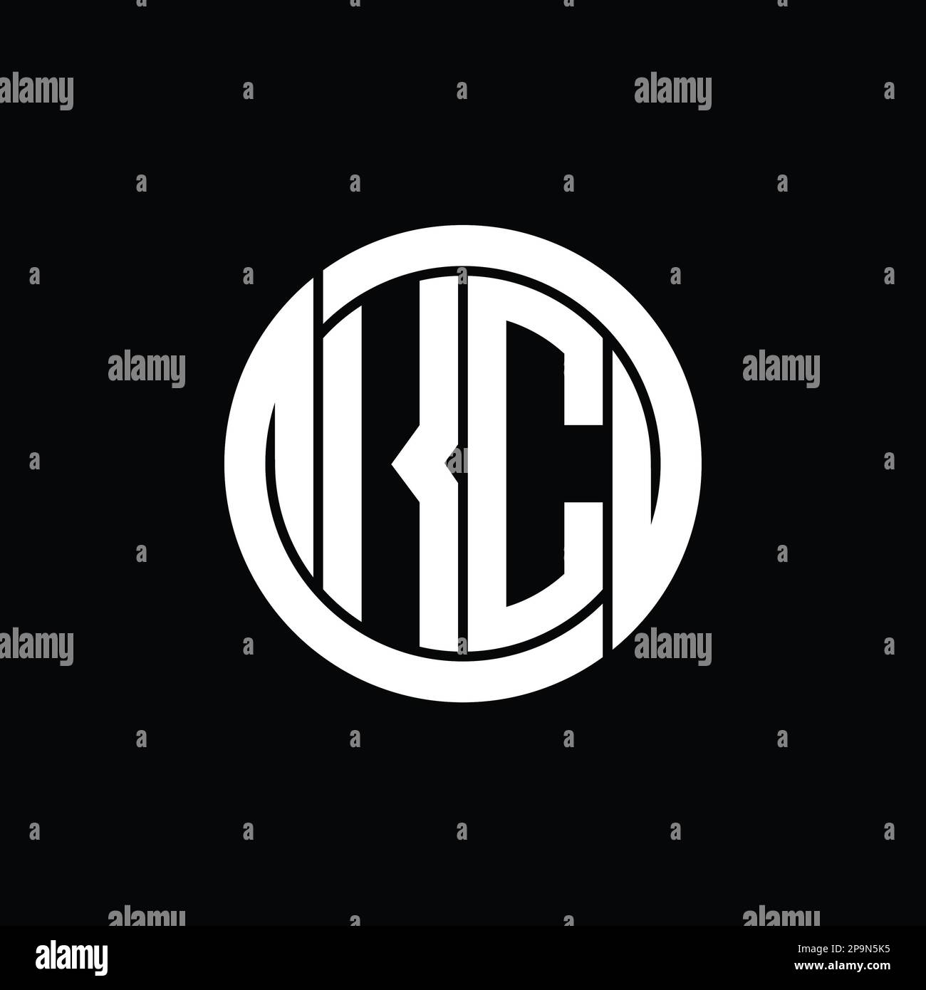 KC Logo monogram shield inside circle isolated shape vector images ...