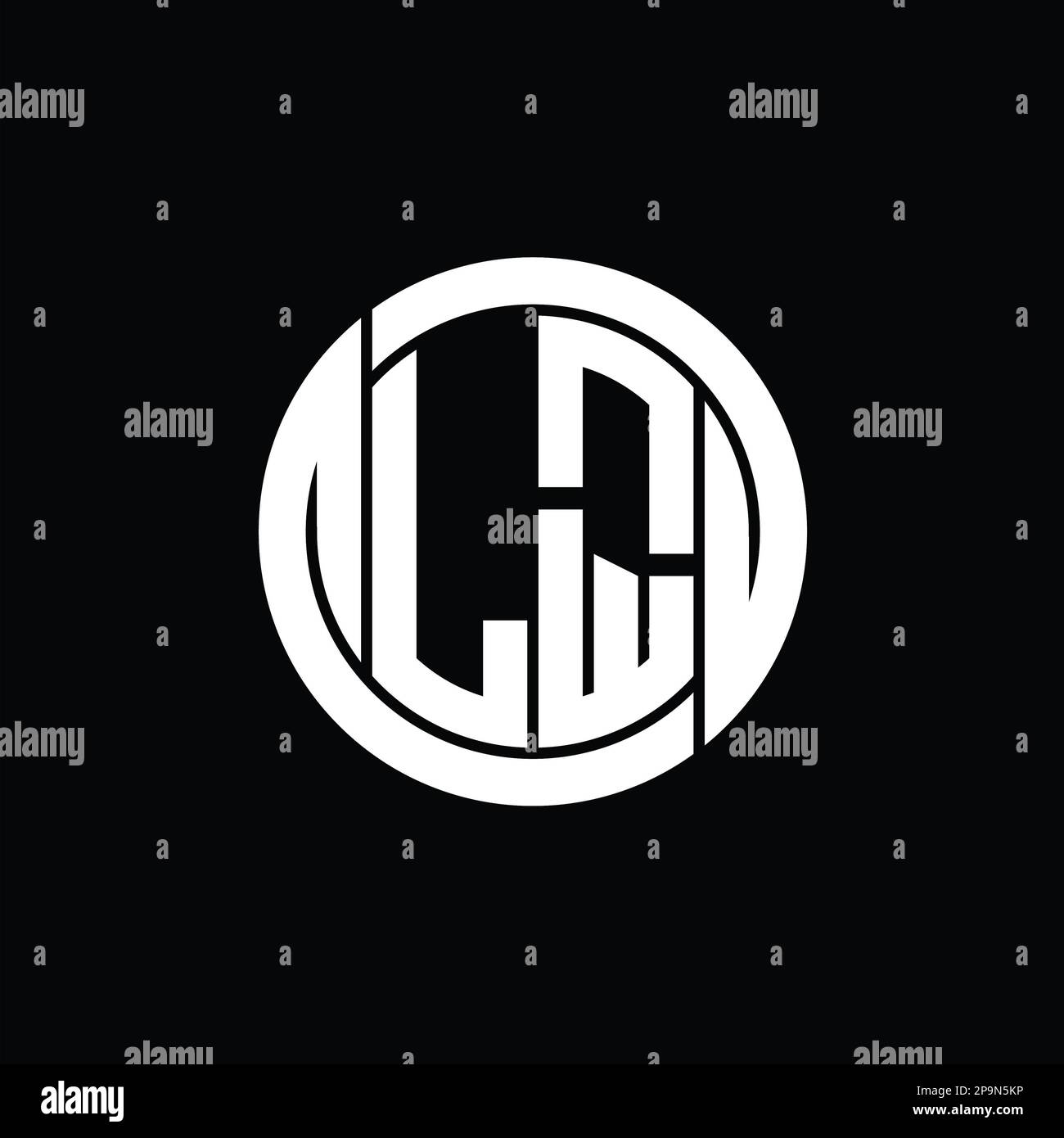 LQ Logo monogram shield inside circle isolated shape vector images ...