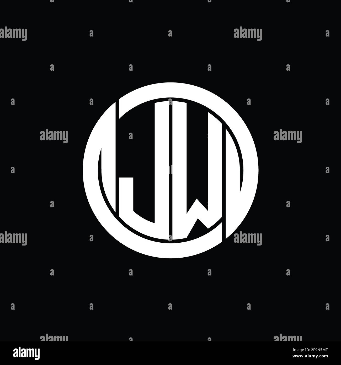 JW Logo monogram shield inside circle isolated shape vector images ...