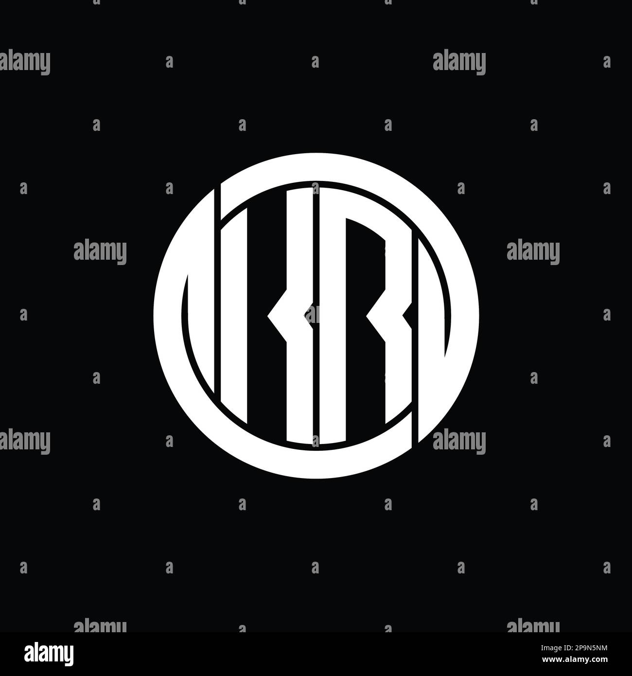 KR Logo monogram shield inside circle isolated shape vector images design template Stock Photo