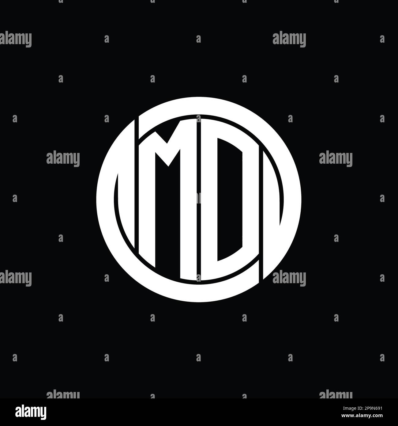MD Logo monogram shield inside circle isolated shape vector images ...