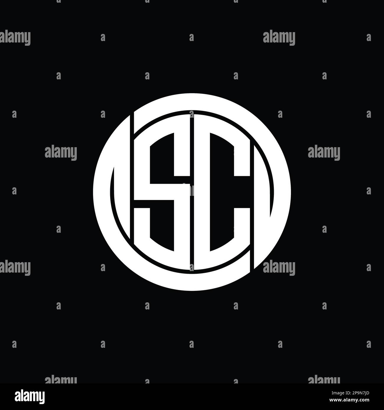 SC Logo monogram shield inside circle isolated shape vector images ...
