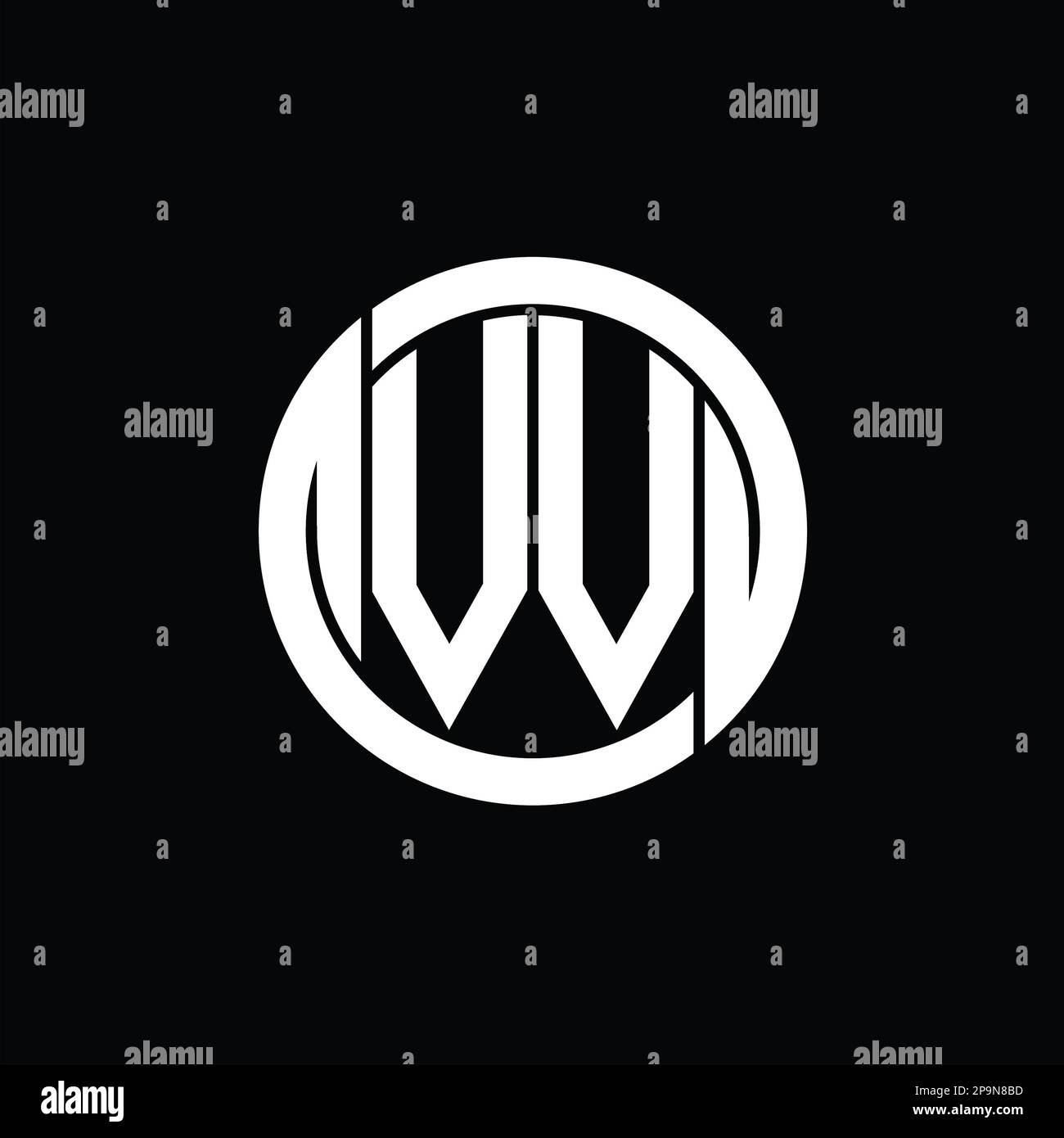 VV Logo monogram shield inside circle isolated shape vector images ...