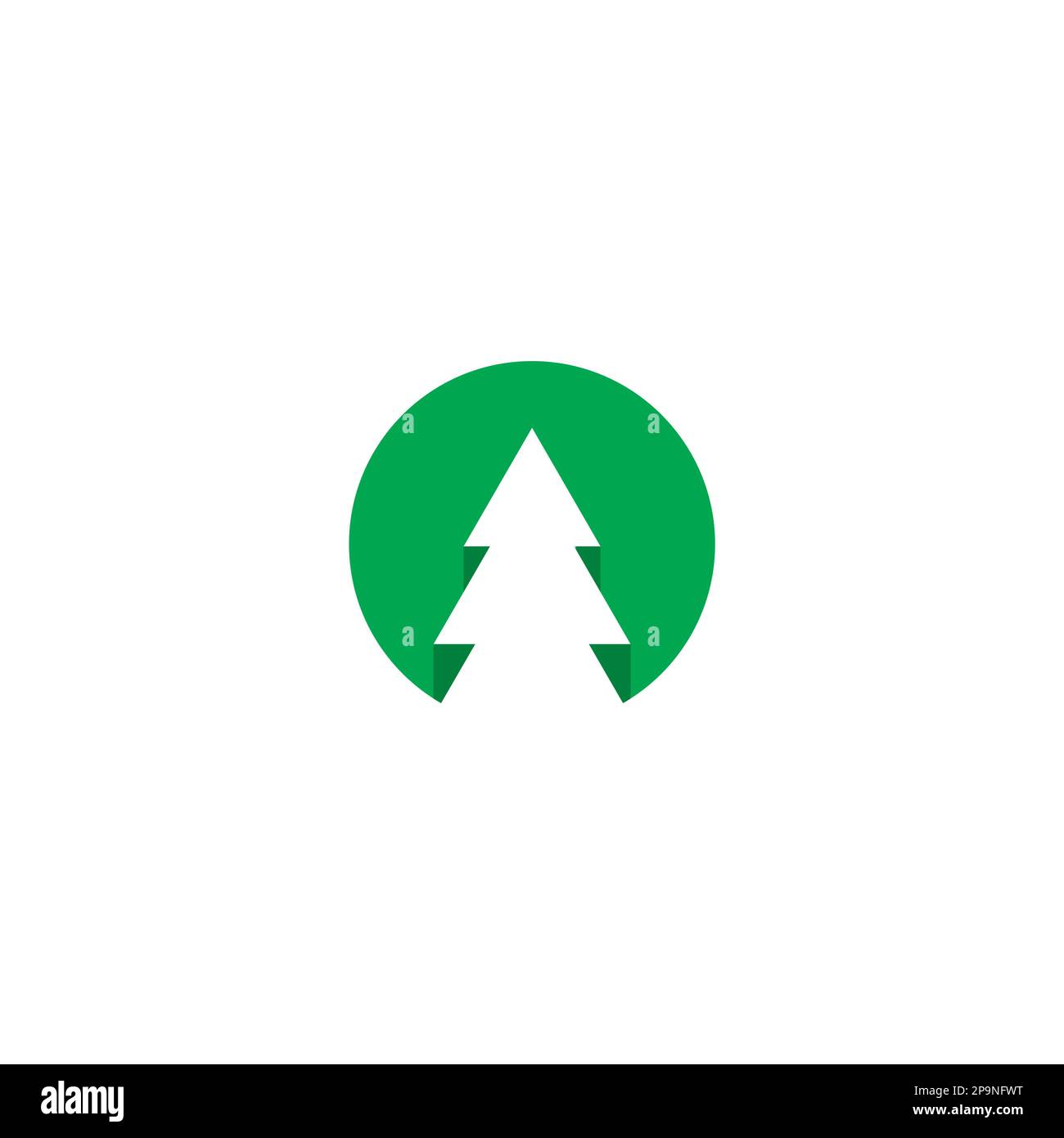 pine logo design silhouette icon vector. pine tree logo Stock Vector