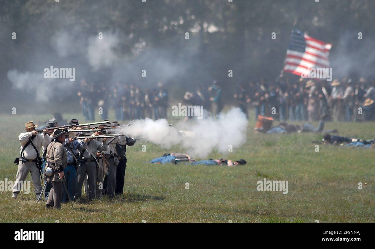 **FILE**Civil War reenactors do battle in this file photo from the 2007