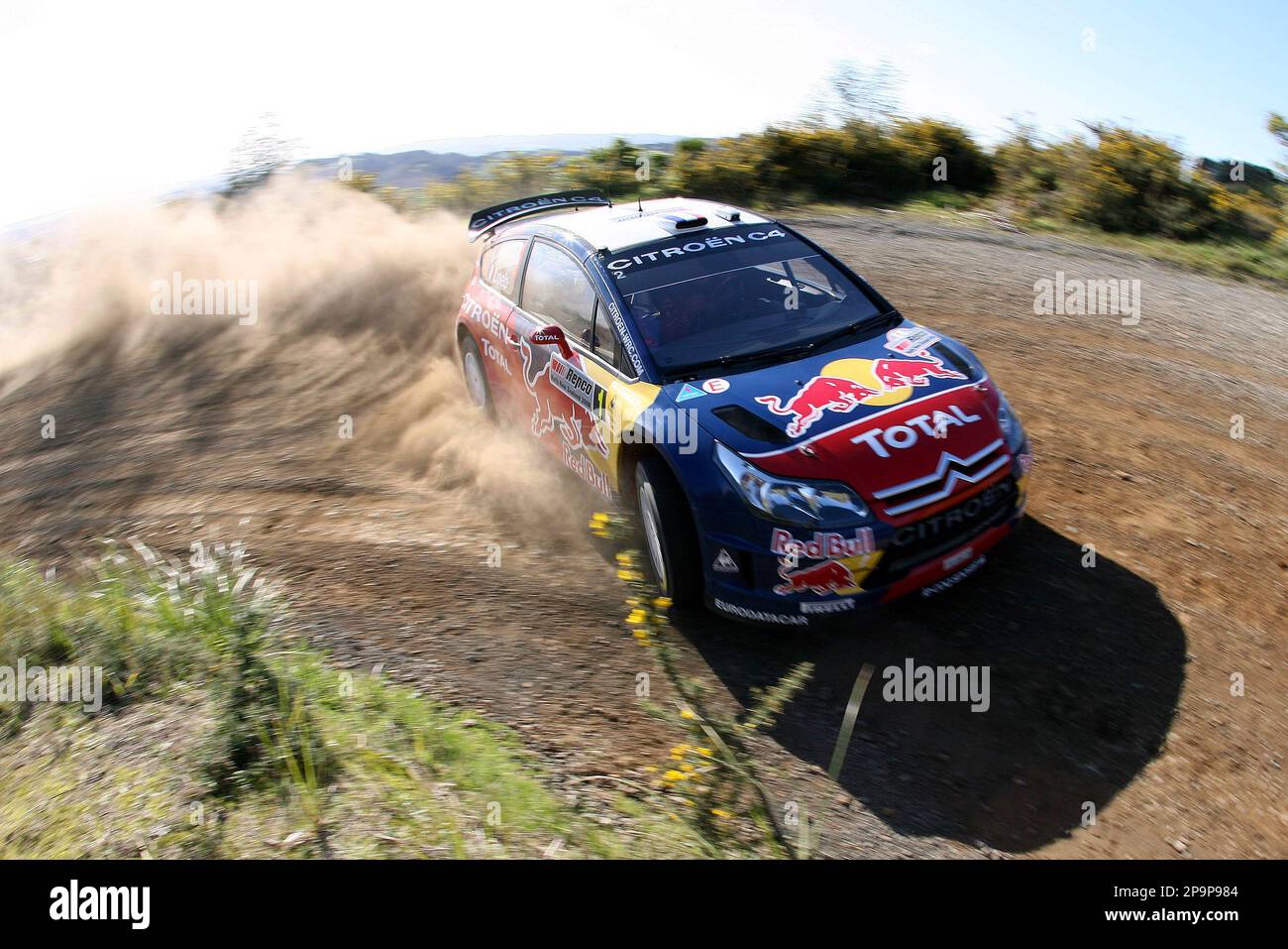 France's Sebastien Loeb is seen in action during stage twelve of Rally