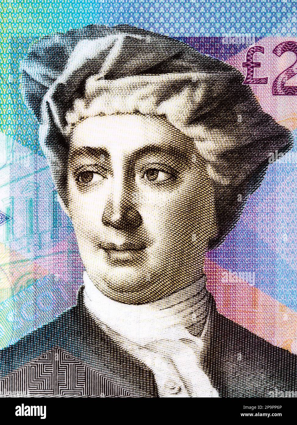 David Hume a portrait from Scotish money - Pounds Stock Photo