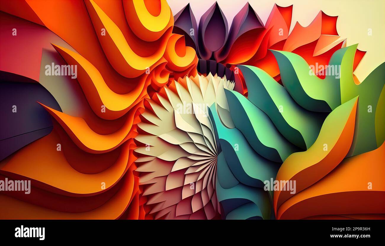 abstract illustrations in the form of geometric triangles and polygons ...