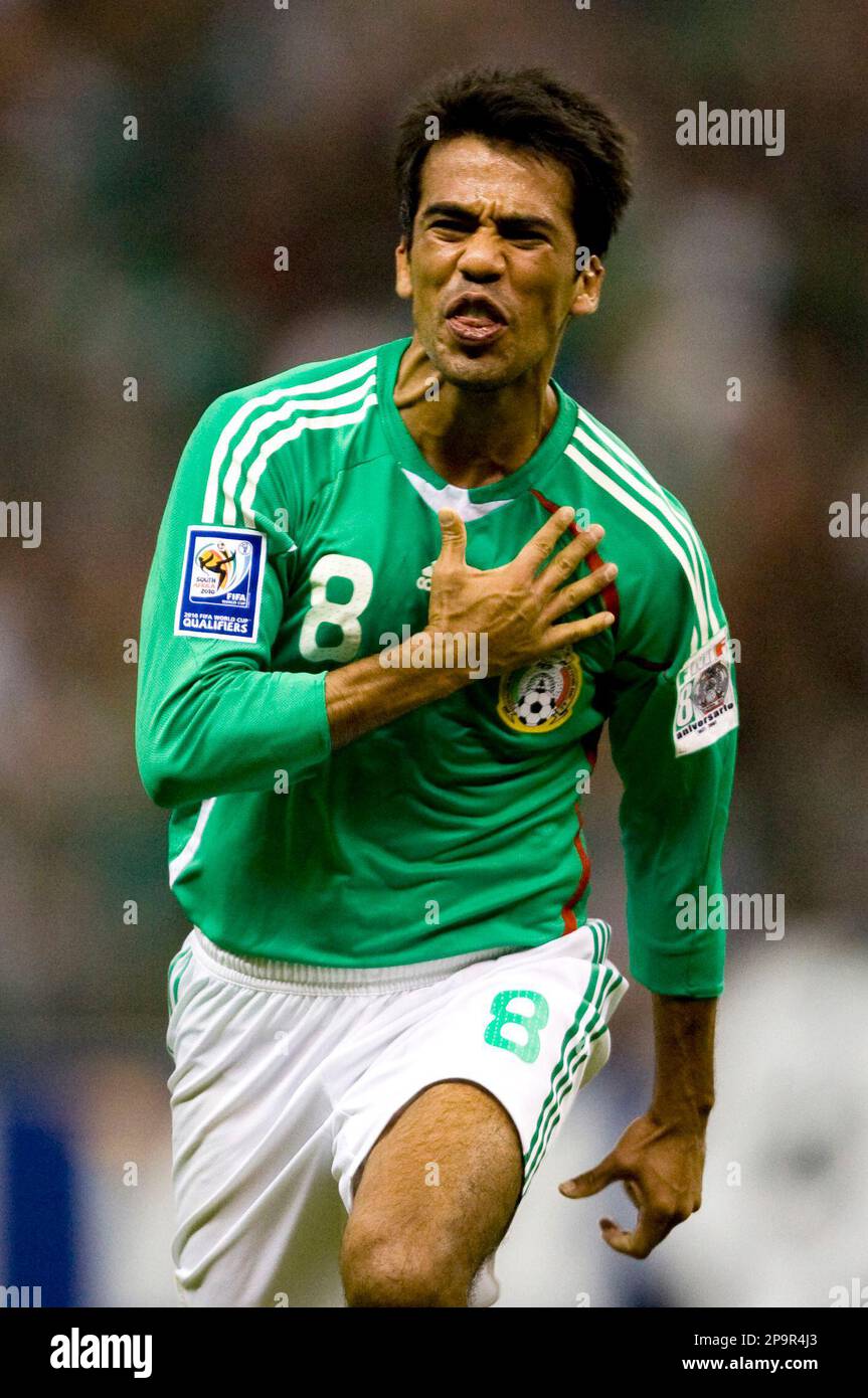 Mexico's Pavel Pardo celebrates after scoring during a World Cup