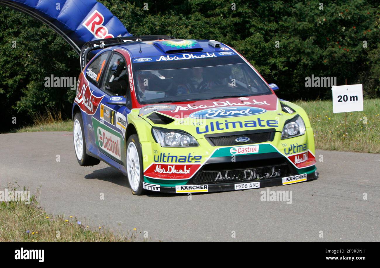 2008 Swedish Rally - Mikko Hirvonen in his Ford Focus RS WRC