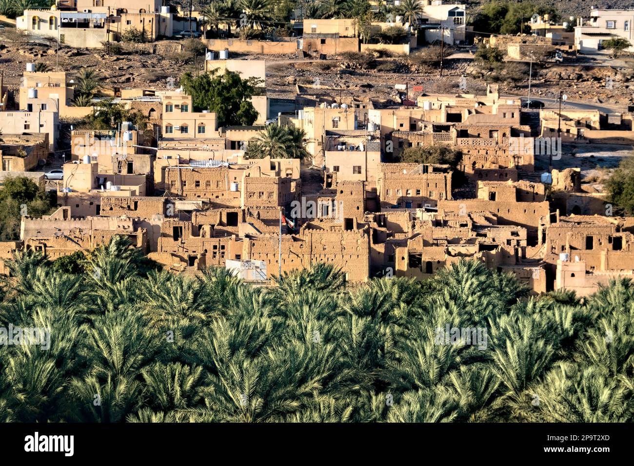 View of the old village in Al Hamra, Oman Stock Photo Alamy