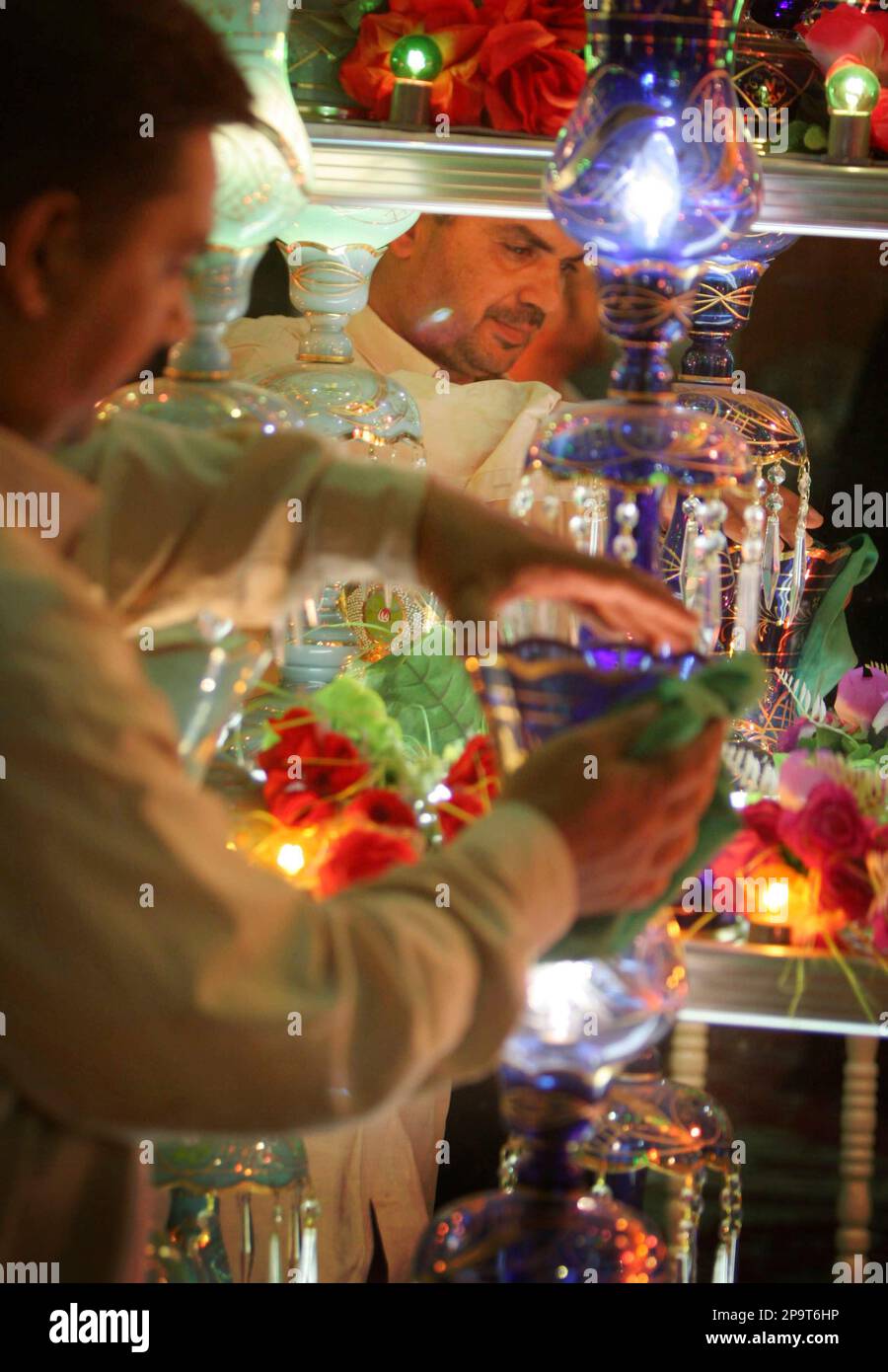 An Iraqi Shiite Man Makes Decorations In Preparation For The