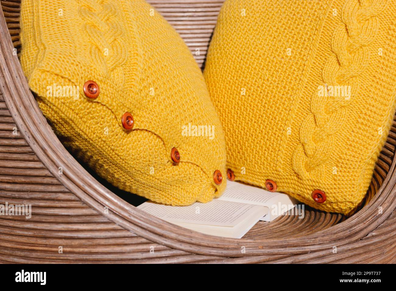 Clothing made by knitted wool Stock Photo
