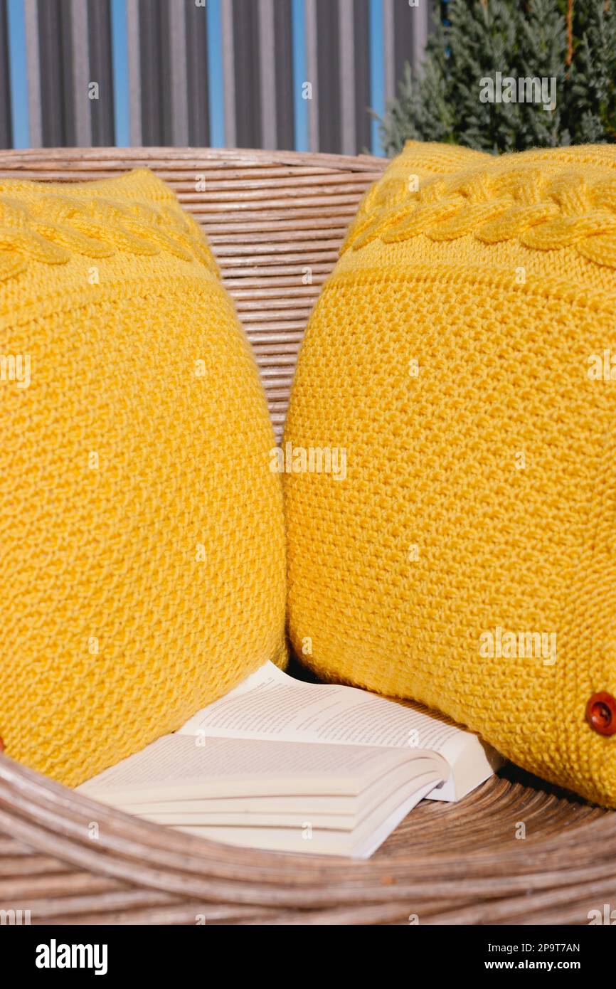 Clothing made by knitted wool Stock Photo