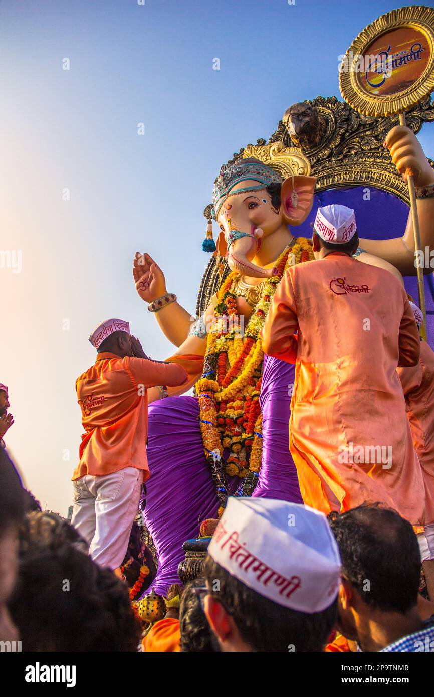 Ganapati Visarjan In Mumbai Girgaon Chowpaty Girgaum Chowpatty Ganesh Visarjan Ganesh